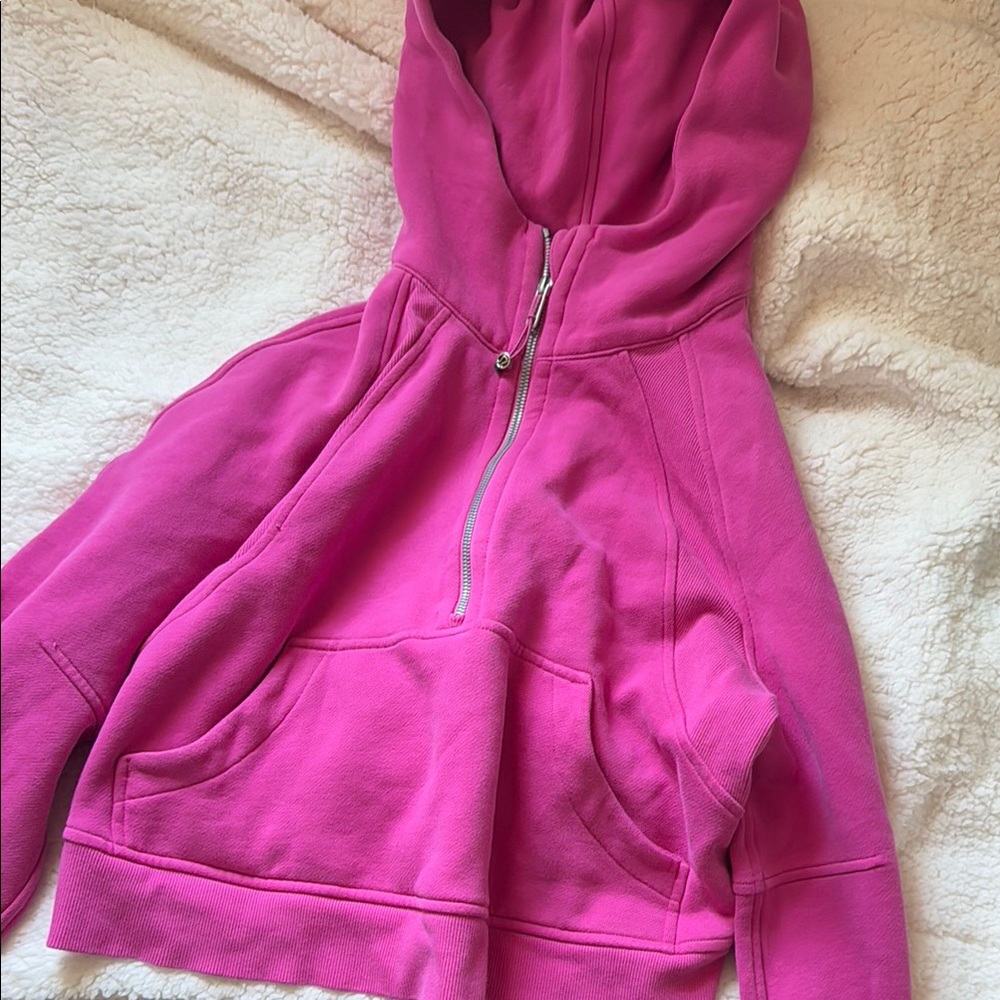 Sonic Pink Half-Zip Lululemon Scuba